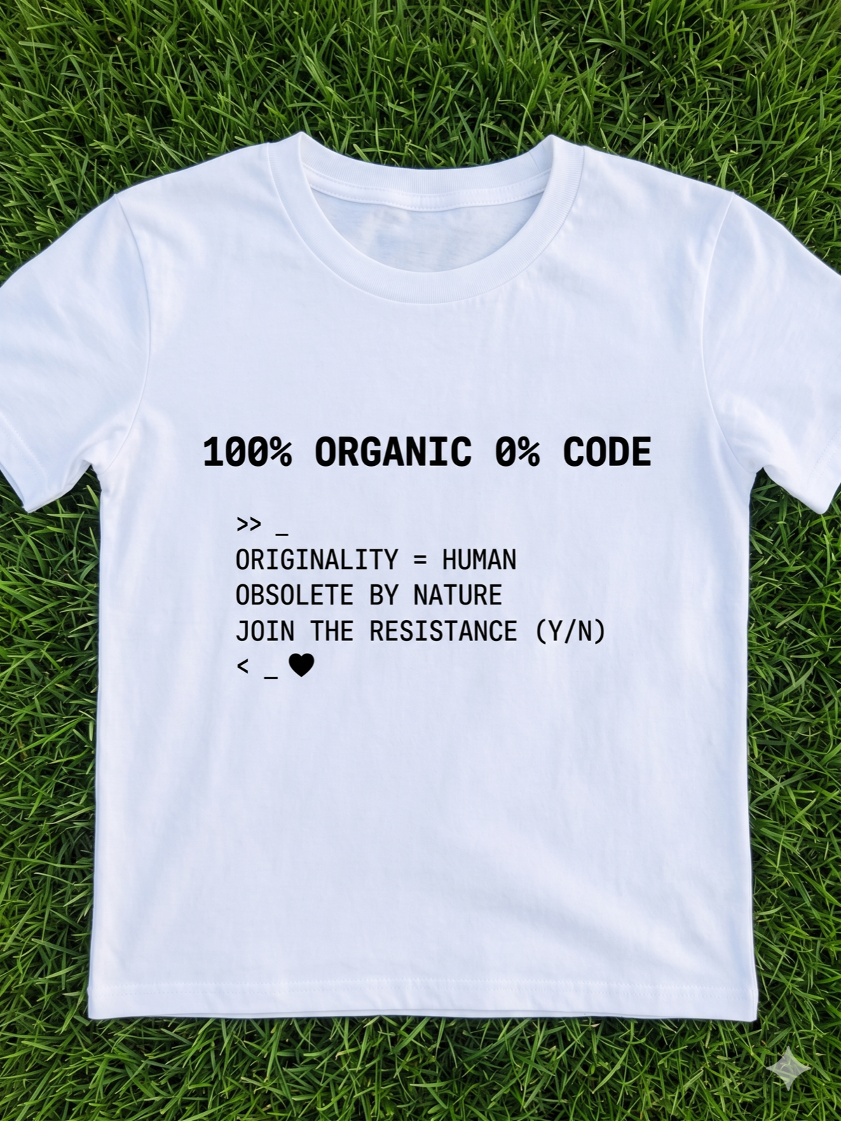100% Organic 0% Code